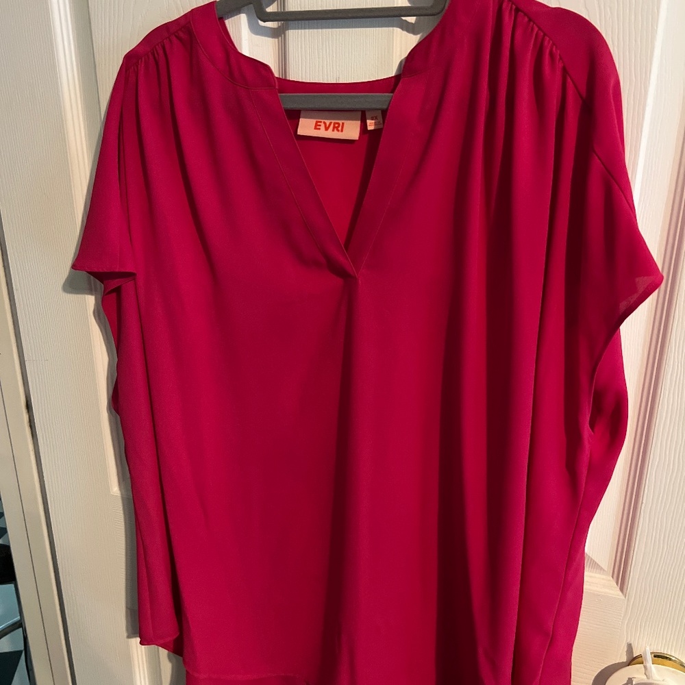 EVRI Plus Pink Blouse